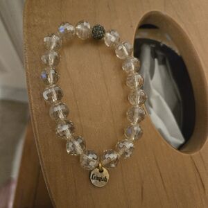 Erimish Clear and Black Charm Bracelet